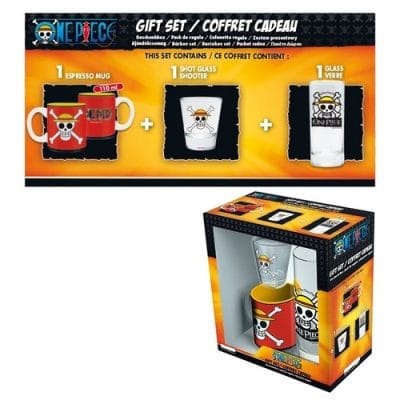 one piece pck glass cl shot glass mini mug skull luffy
