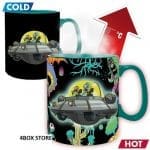 rick morty mug heat change  ml spaceship box