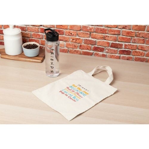 botella bolsa de tela friends