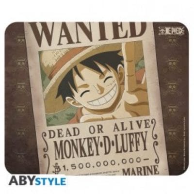 one piece flexible mousepad wanted luffy