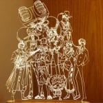 one piece straw hat d led light e