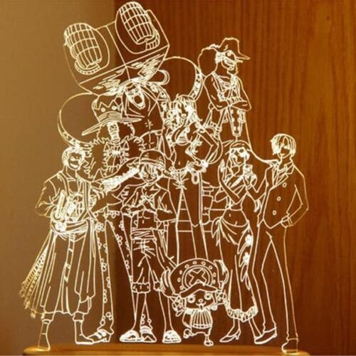 one piece straw hat d led light e