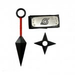 Inkedkomplekt naruto kunaishurikenheadband red LI