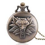 the witcher pocket watch wolf horde bronze Custom