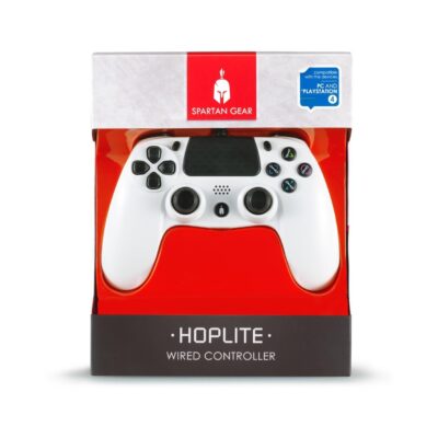 Spartan Gear - Hoplite Wired Controller (compatible with PC and playstation 4) (colour: White)