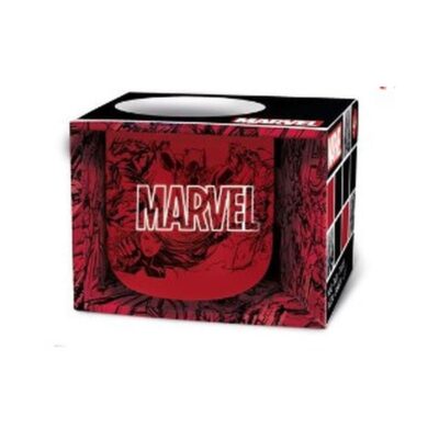 Stor: Marvel Pattern - Ceramic Breakfast Mug in Gift Box (400ml) (75434)
