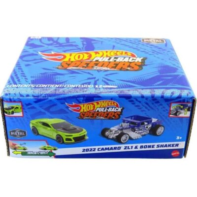 Mattel Hot Wheels: Pull-Back Speeders - 2022 Camaro ZL1 & Bone Shaker (HWH56)