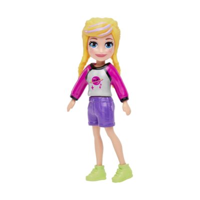 Mattel Polly Pocket Impulse Doll - Polly with Planet T-Shirt (HDW45)