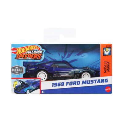 Mattel Hot Wheels: Pull-Back Speeders - 1969 Ford Mustang (1:43) (HWH51)