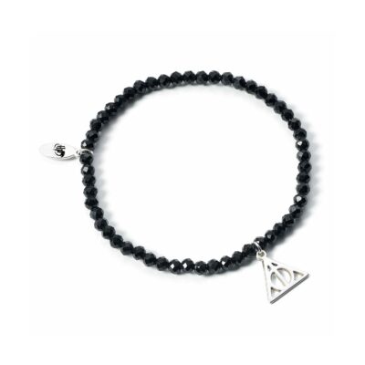 Carat Shop Harry Potter - Semi Precious Stone Bracelet with Sterling Silver Deathly Hallows Charm (HPCR0529)