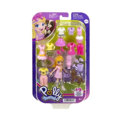 Mattel Polly Pocket: Medium Pack - Flowers Doll with Pet (HKV89)