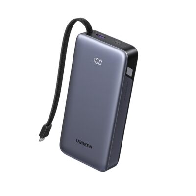 Power Bank 20000mAh PD 45W UGREEN PB536 55988B 2 Θέσεων, με καλώδιο USB-C Γκρι