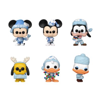 Funko Pocket Pop! Capsule: Disney Holidays - Mickey Mouse, Minnie Mouse, Donald Duck, Daisy Duck, Goofy, Pluto (Blind Box/Random) Vinyl Figures