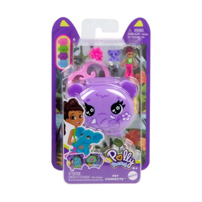 Mattel Polly Pocket Mini: Pet Connects - Elephant Compact Playset (JCB19)