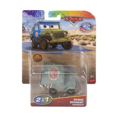 Mattel Disney: Pixar Cars Color Changers – Race & Rescue Sarge Vehicle (JHD87)
