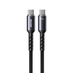Καλώδιο Φόρτισης με LED WK WDC-C14 USB-C to USB-C 65W PD 1.2m Μαύρο