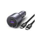 Φορτιστής Αυτοκινήτου 130W UGREEN EC705 55511 3 Θέσεων, με καλώδιο USB-C 100W Γκρί