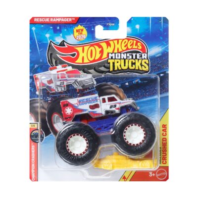Mattel Hot Wheels Monster Trucks: Champion Crashers - Resue Rampager Die-Cast Vehicle (JHY29)
