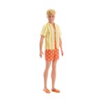 Mattel Barbie: Style - Ken Fashionistas Doll with Blond Hair, Yellow Polka-Dot Board Shorts with Yellow & White Striped Shirt #252 (JJN66)