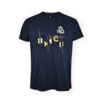 Real Madrid CF Official T-Shirt – Navy 'RMCF' Graphic Print – Size M (RM1CE113)