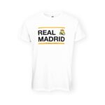 Real Madrid CF Official T-Shirt – White 'Real Madrid Since 1902' Boxed Logo – Size M (RM1CE115)
