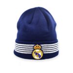 Real Madrid CF Official Beanie – Navy Striped Cuff – Size U (RM5GO26)